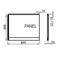 Панель боковая с креплением Magnolia L 75 Ravak CZ61200A00