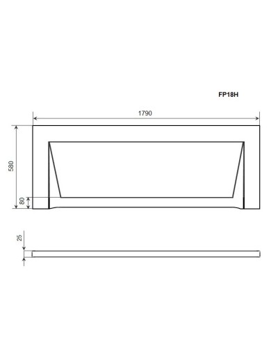 Панель фронтальная 180 Timo FP18H