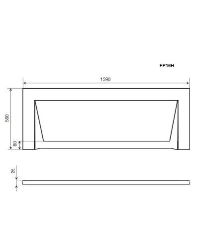 Панель фронтальная 160 Timo FP16H