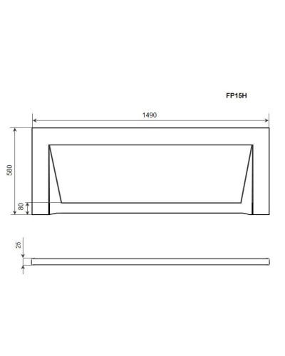 Панель фронтальная 150 Timo FP15H