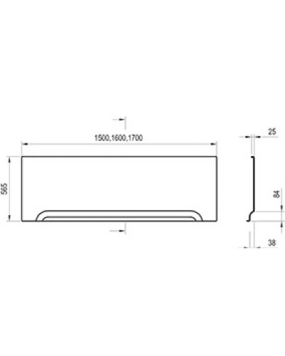 Панель передняя U 160 Ravak CZ001S0A00