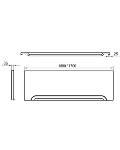 Панель передняя U 180 Ravak CZ001Y0A00