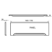 Панель передняя U 170 Ravak CZ001V0A00