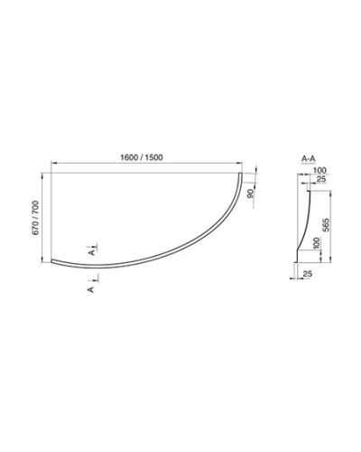 Передняя панель A Avocado L 150 см Ravak CZT1000A00
