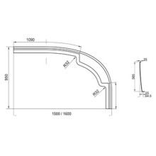 Передняя панель A Rosa 95 P 150 см Ravak CZ56100A00
