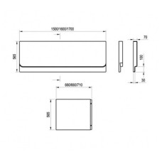 Передняя панель CHROME 170 Ravak CZ74100A00