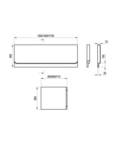 Передняя панель CHROME 170 Ravak CZ74100A00