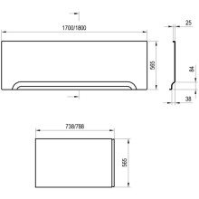 Торцевая панель 78,8 см L Ravak City X000001064