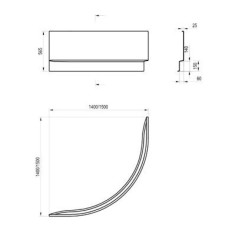 Панель NewDay, Gentiana 140 см Ravak CZF1000AN0