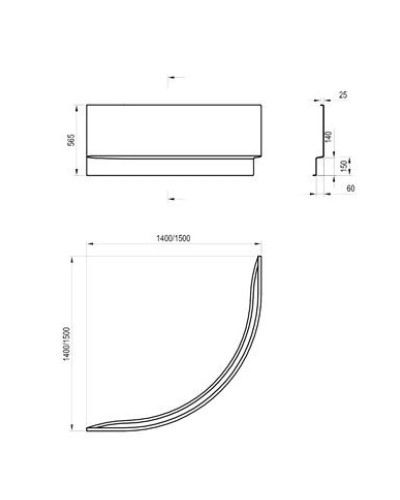 Панель NewDay, Gentiana 140 см Ravak CZF1000AN0