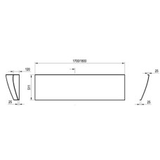 Передняя панель A для ванны EVOLUTION 170 см белая Ravak CZ85000A00