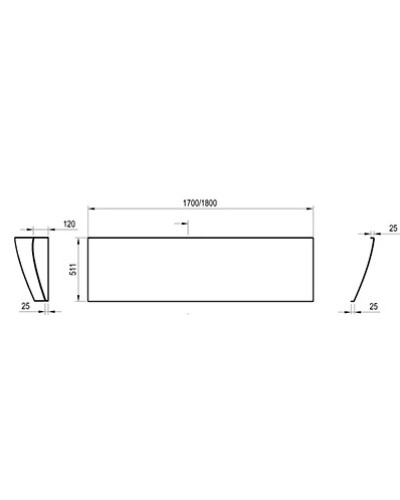 Передняя панель A для ванны EVOLUTION 170 см белая Ravak CZ85000A00