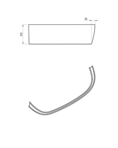 Панель LoveStory II P белая Ravak CZ76100A00