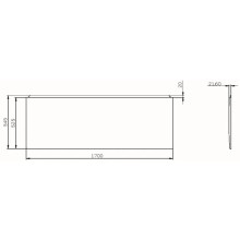 Панель фронтальная 170 см Am.Pm X-Joy W94A-170-070W-P1