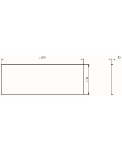 Панель фронтальная 150 см Am.Pm Func W84A-150-070W-P