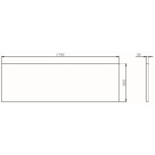 Панель фронтальная 170 см Am.Pm Func W84A-170-070W-P
