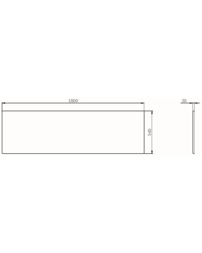 Панель фронтальная 180 см Am.Pm Func W84A-180-080W-P
