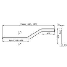 Панель A передняя BeHappy P 150 см Ravak CZ15100A00