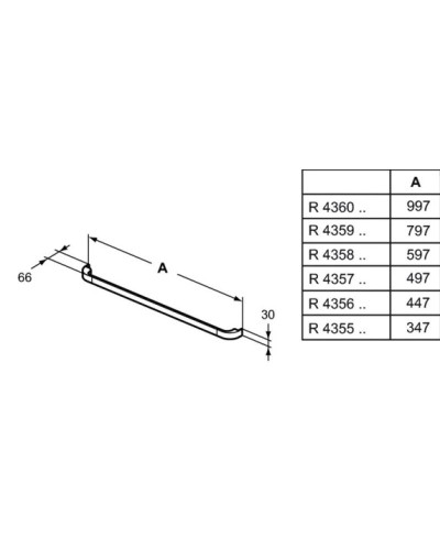 Ручка коричневый Ideal Standard Tonic II R4355FM