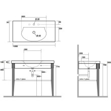 Деревянные ножки для раковины Kerasan Bentley темный ясень 916947 Frassino scuro