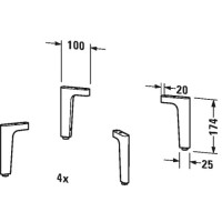 Комплект ножек для тумбы 4 штуки Duravit UV991900000