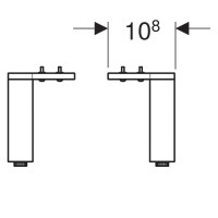 Комплект ножек 2 шт Geberit Smyle Square 500.367.00.1