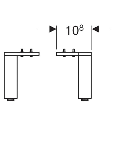 Комплект ножек 2 шт Geberit Smyle Square 500.367.00.1
