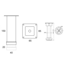 Комплект ножек (2 пластик + 2 металл) OWL 1975 OW00.00.01