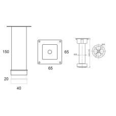 Комплект ножек (2 пластик + 2 металл) OWL 1975 OW00.00.01