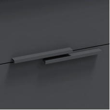 Пара ручек для мебели под раковину насыщенный серый сатин Jacob Delafon Vivienne EB1589-S40