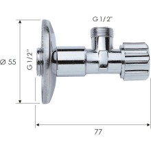 Запорный вентиль Remer 1171212 Хром