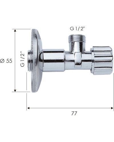 Запорный вентиль Remer 1171212 Хром