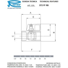 Запорный вентиль Remer 372FF12RB Хром