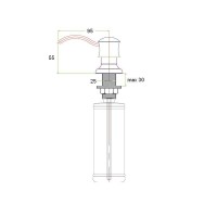 Дозатор для жидкого мыла ZorG ZR-21 BR Бронза