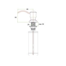 Дозатор для жидкого мыла ZorG ZR-21 BR Бронза