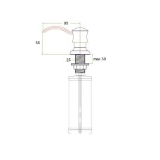 Дозатор для жидкого мыла ZorG ZR-21 BR Бронза