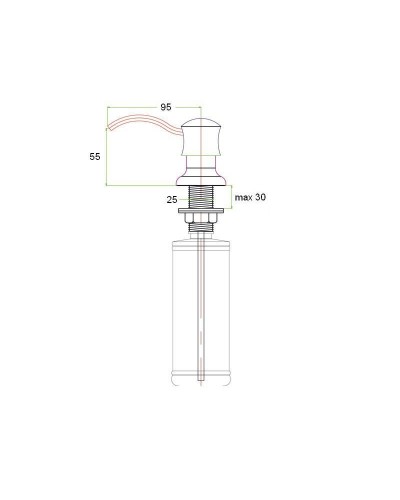 Дозатор для жидкого мыла ZorG ZR-21 BR Бронза
