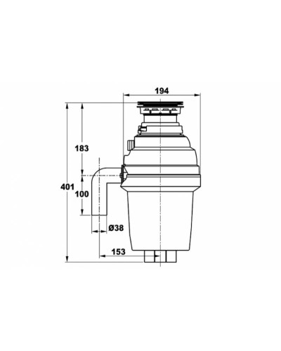 Измельчитель пищевых отходов ZorG ZR-75 D Нержавеющая сталь