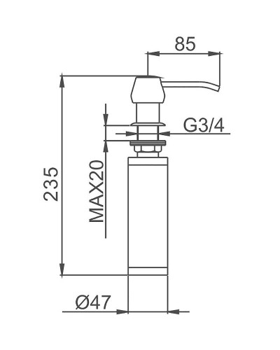 Дозатор для моющего средства Haiba HB405 Хром