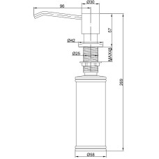 Дозатор для моющего средства Paulmark Rein D002-BG Брашированное золото