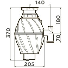 Измельчитель пищевых отходов Omoikiri Nagare 500 4995060