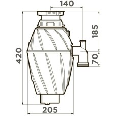Измельчитель пищевых отходов Omoikiri Nagare 750 4995059