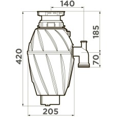 Измельчитель пищевых отходов Omoikiri Nagare 1000 4995058