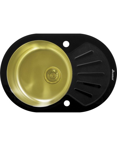 Кухонная мойка Seaman Eco Glass SMG-730B-Gold.B Золотая