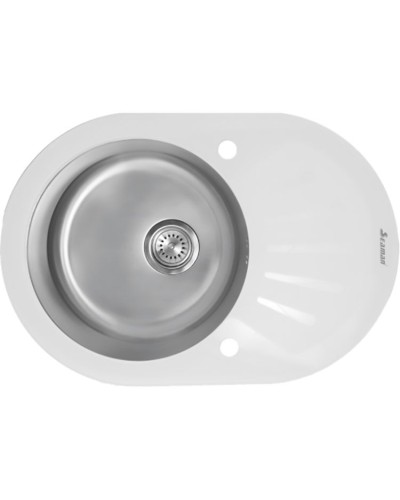 Кухонная мойка Seaman Eco Glass SMG-730W.B Нержавеющая сталь