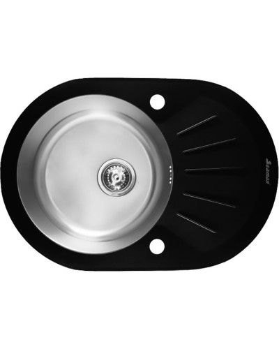 Кухонная мойка Seaman Eco Glass SMG-730B.B Нержавеющая сталь