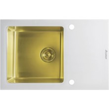 Кухонная мойка Seaman Eco Glass SMG-780W-Gold.B Золотая
