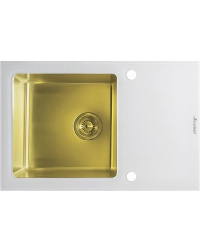 Кухонная мойка Seaman Eco Glass SMG-780W-Gold.B Золотая