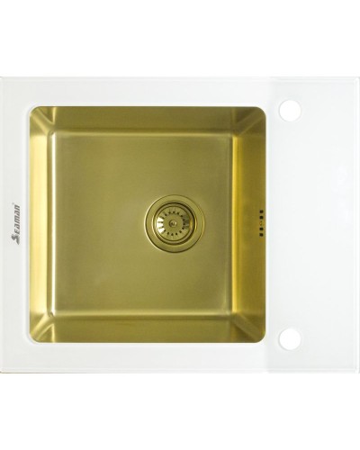 Кухонная мойка Seaman Eco Glass SMG-610W-Gold.B Золотая