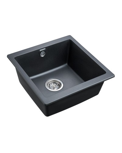 Кухонная мойка Paulmark Brilon 45 PM104546-BLM Черный металлик